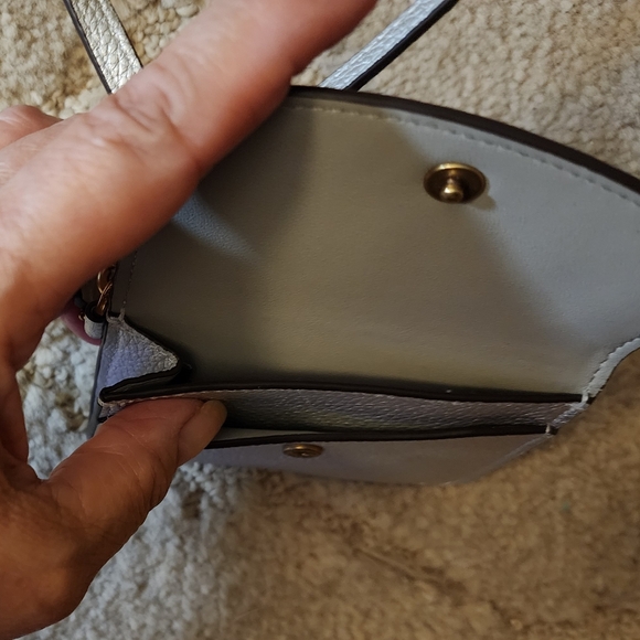 Coach Metallic Leather Card Case - Picture 5 of 8